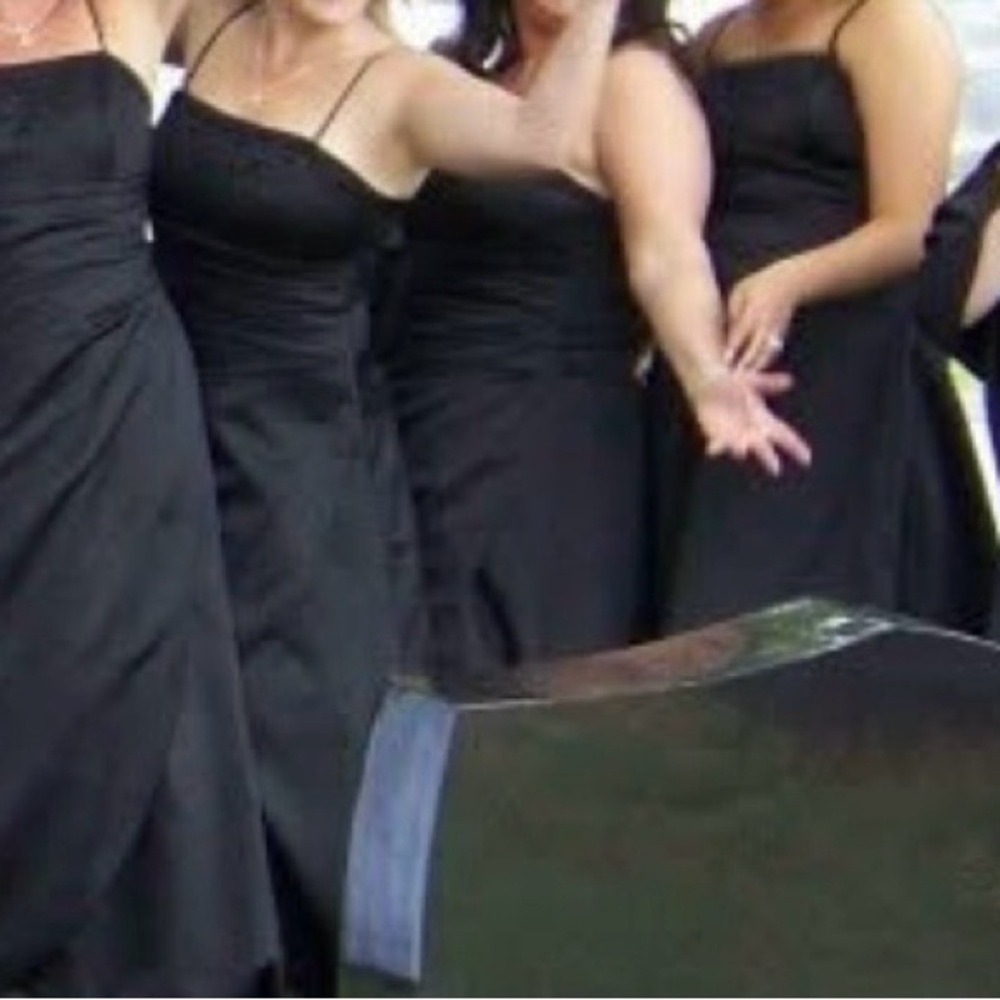 David's Bridal Elegant Black Strapless Dress size 16
